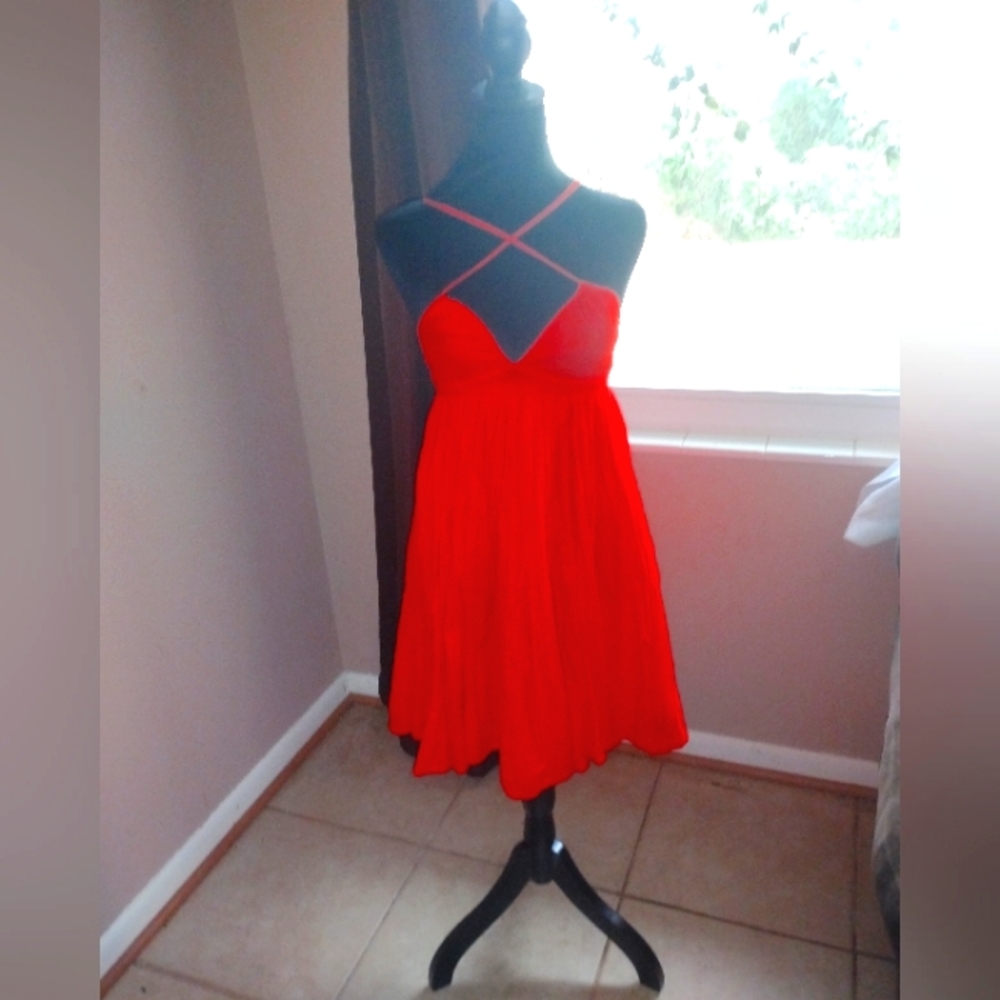 🧡♥️ NWOT H&M Blended Orange/Red Juniors Strappy Size XXS Dress Girls Party Date